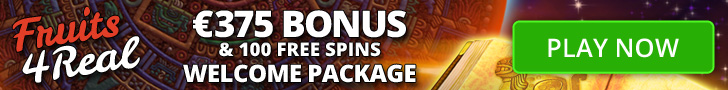 fruits4real casino €375 bonus & 100 free spins welcome package